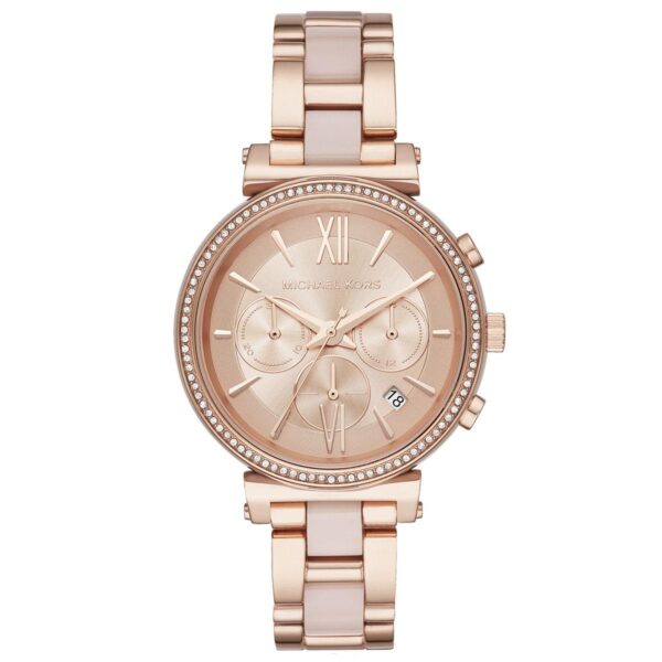 Michael Kors Sofie Chronograph Rose Dial Ladies Watch MK6560�