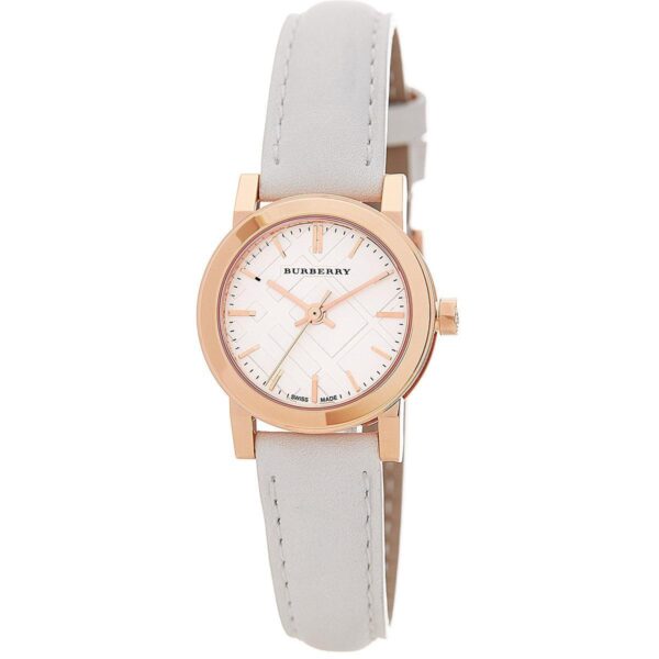 Burberry BU9209 Rose Gold Tone White Leather Women's Watch