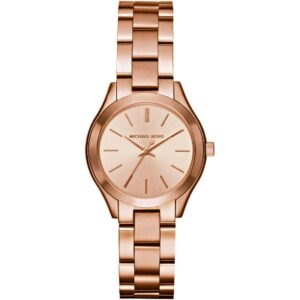 Michael Kors MK3513 Mini Slim Runway Rose-Tone Stainless Steel Women's Watch