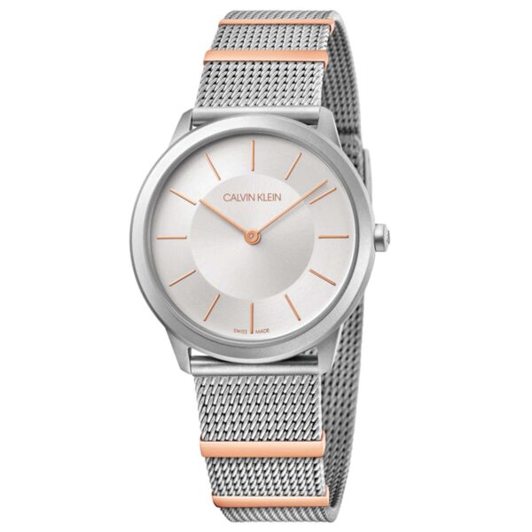 Calvin Klein Minimal Quartz Silver Dial Mesh Stainless Steel Bracelet Ladies Watch K3M521Y6