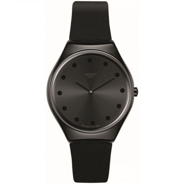 Dark Spark Skin Irony Black Dial Black Leather Strap Ladies Watch SYXB106