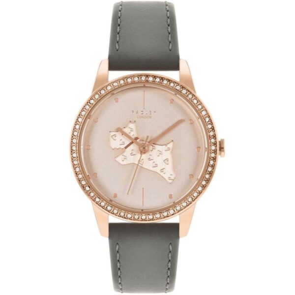 Radley Quartz Rose Gold Dial Grey Leather Strap Ladies Watch RY21182