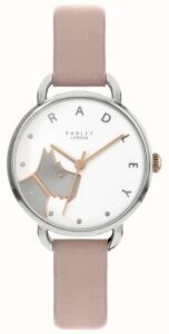 Radley Wood Street Quartz White Dial Pink Leather Strap Ladies Watch RY2873