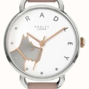 Radley Wood Street Quartz White Dial Pink Leather Strap Ladies Watch RY2873