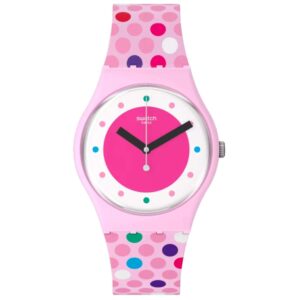 Swatch Blowing Bubbles Quartz Pink Dial Ladies Watch SO28P109