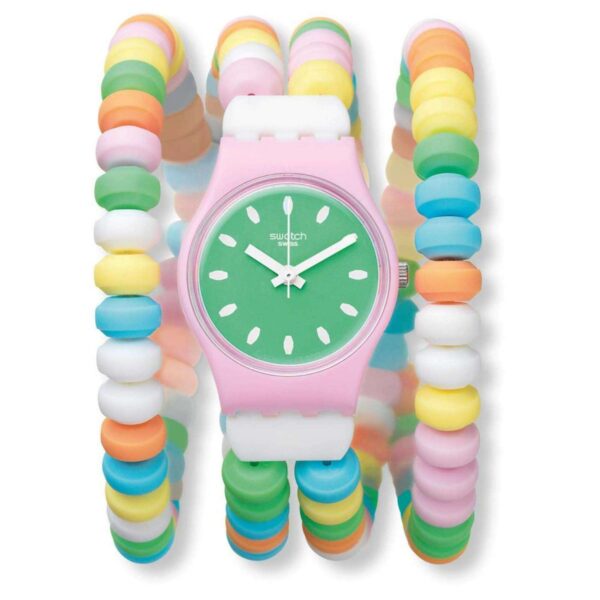 Swatch 'Caramellissima' Pastry Chefs Candy Strap Ladies Watch LP135A