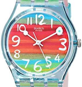 Swatch Colour the Sky Rainbow Stripe Ladies Watch GS124