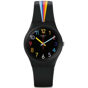 Swatch Fountain of Colors Case Black Dial Ladies' Watch GB311