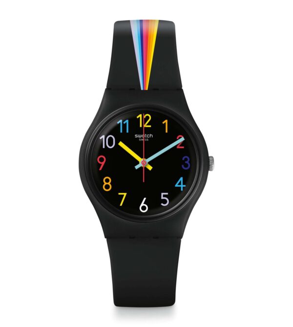 Swatch Fountain of Colors Case Black Dial Ladies' Watch GB311