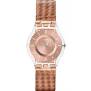 Swatch Hello Darling Quartz Pink Dial Milanese Bracelet Ladies Watch SS08K104M