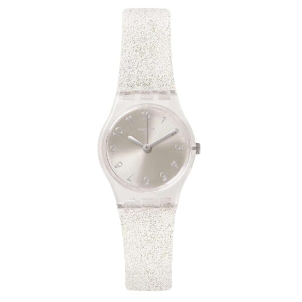 Swatch Original Lady Silver Dial Glistar Too Quartz Ladies Watch LK343E