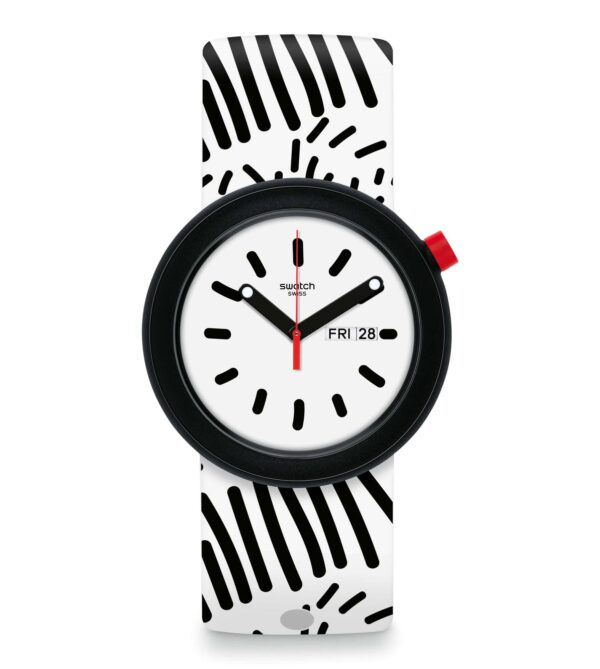 Swatch Polkapop Case White Dial Unisex Watch PNB701