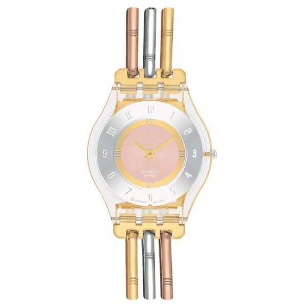 Swatch Skin Class 'Tri-Gold Again' Quartz Ladies Watch SS08K101A